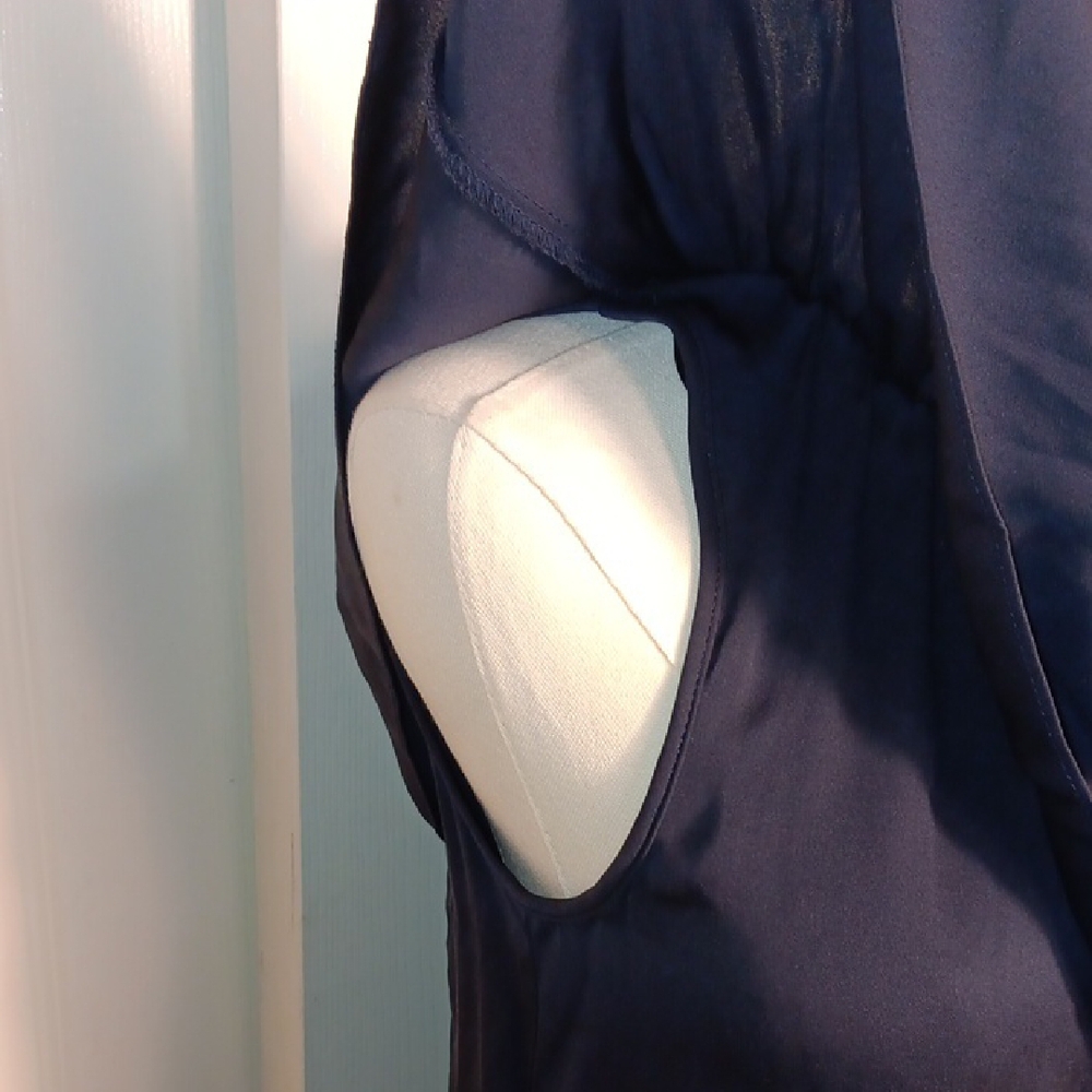 Milly One-Shoulder Ruffle Top In Navy Blue - Picture 6 of 11